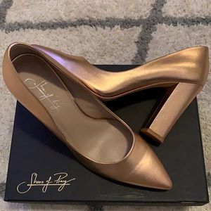 Shoes of prey rose gold heels
